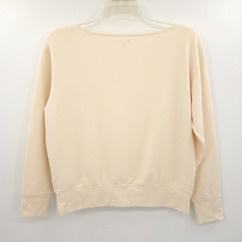 L'Agence Kimora Sweatshirt Women Small Vintage White Scoop Neck Pullover - Picture 7 of 7